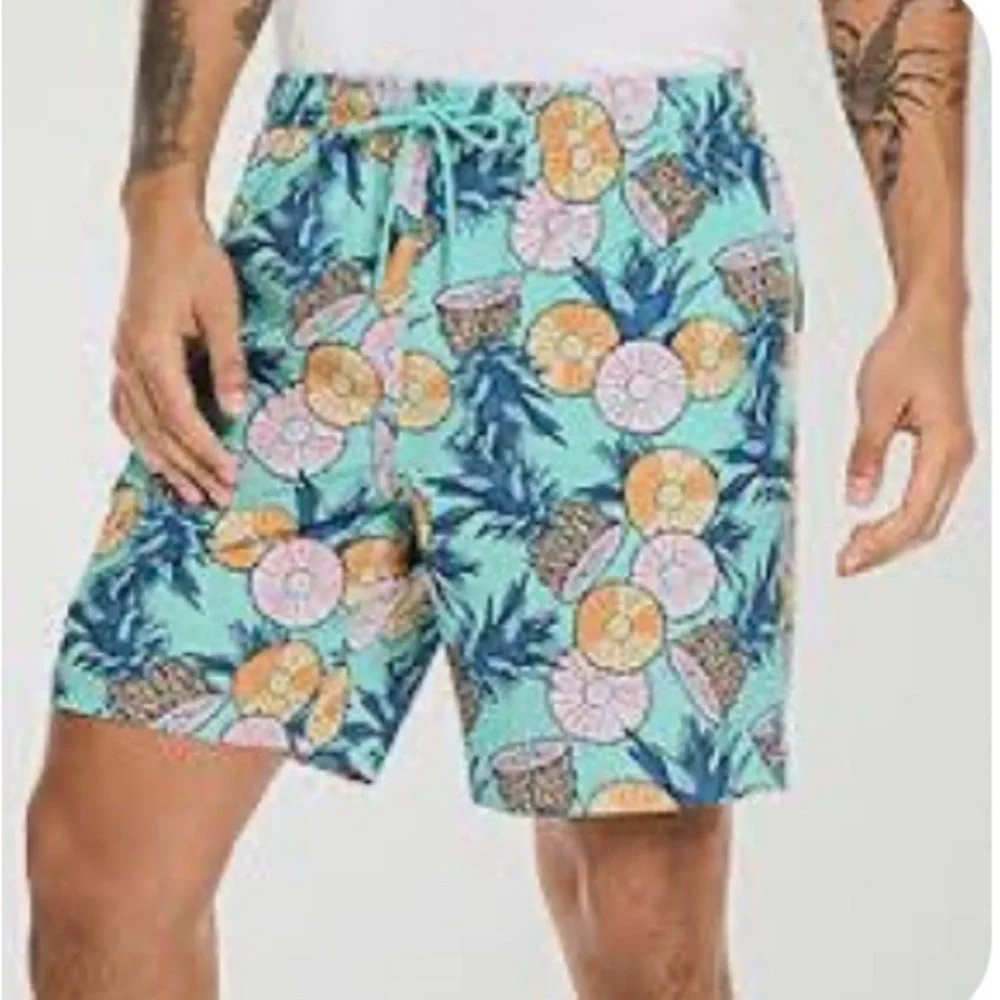NWT Hurley Phantom Poolside pineapple print swim trunks size men’s medium